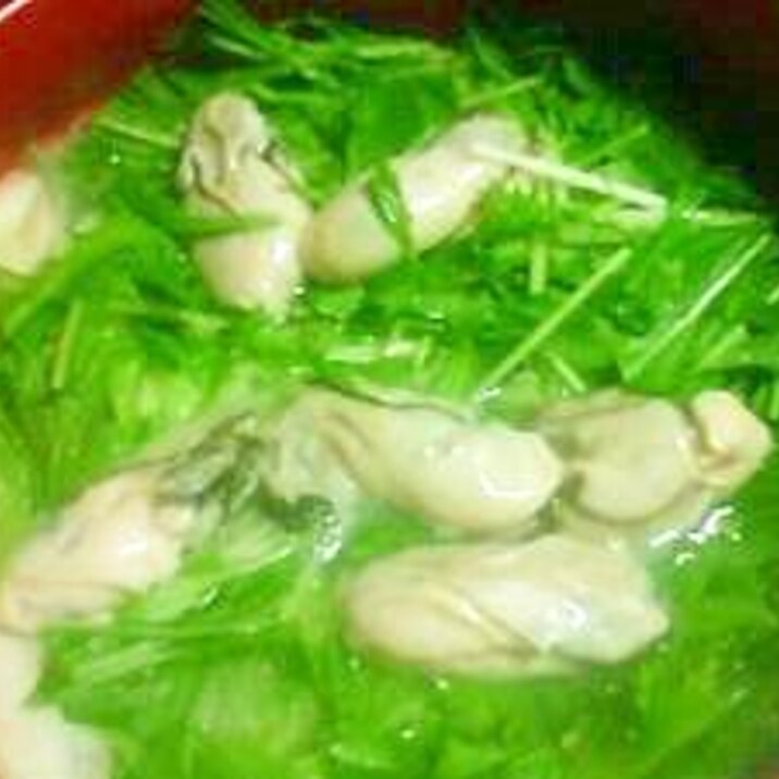 牡蠣とレタスの鍋(スープ)
